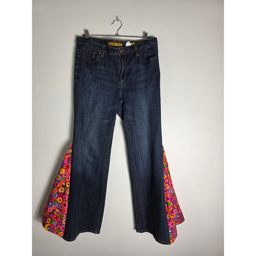 Upcycled Womans Seven Jeans‎ Bell Bottoms/Flare Trendy Bohemian Laney Wilson 12